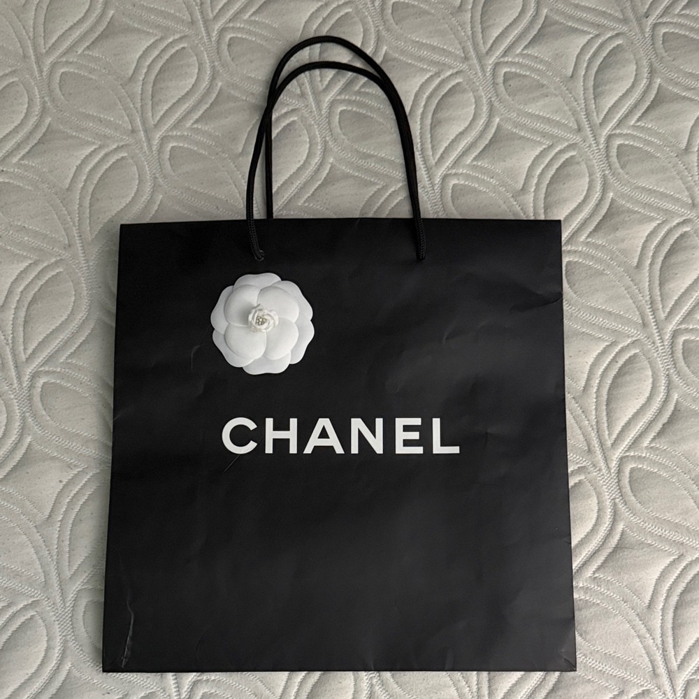 Chanel Black and White Shopping Bag